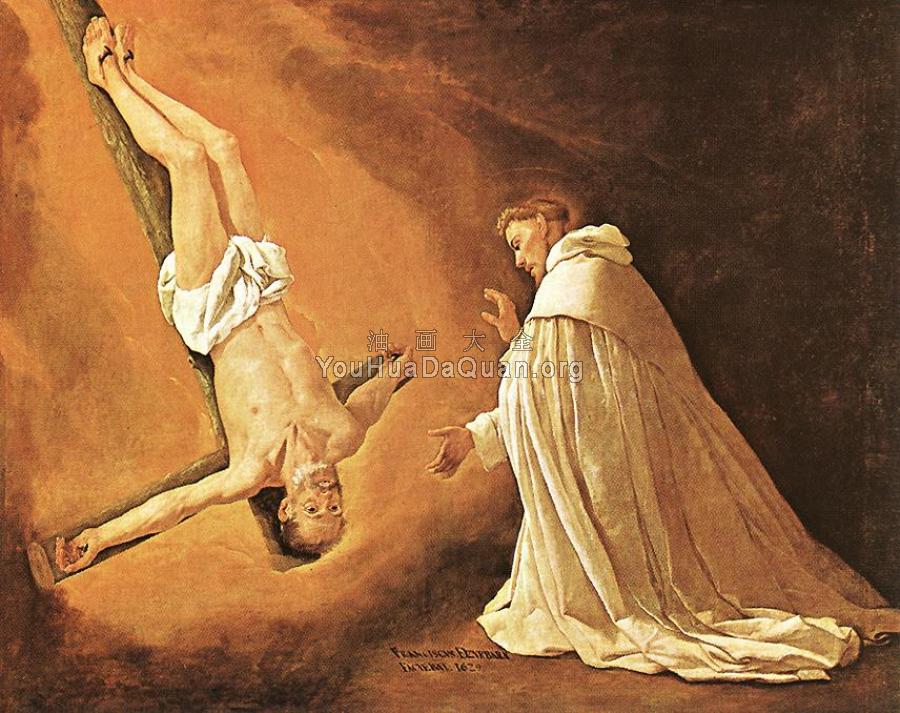 The Apparition of Apostle St Peter to St Peter of Nolasco - 弗朗西斯科·德·苏巴朗